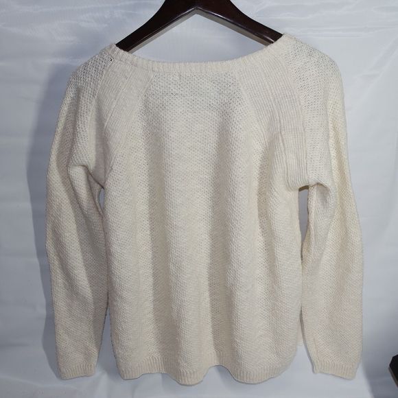ORVIS Womens Pull Over Sweater M Medium Ivory Knit Casual - Picture 2 of 5